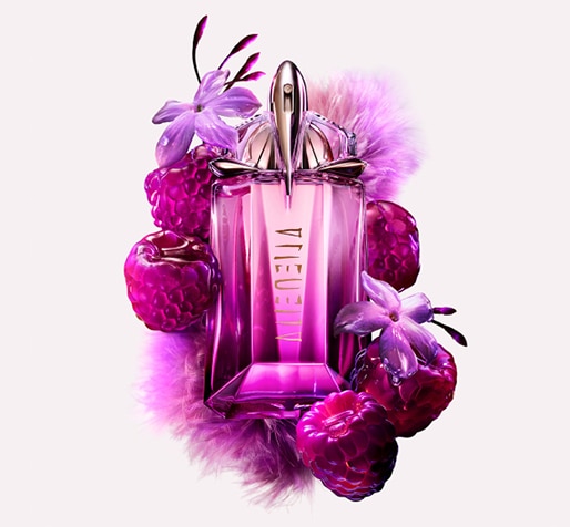 Mugler Alien Pulp Eau de Parfum mit violettem Flakon, Beeren und floralen Akzenten